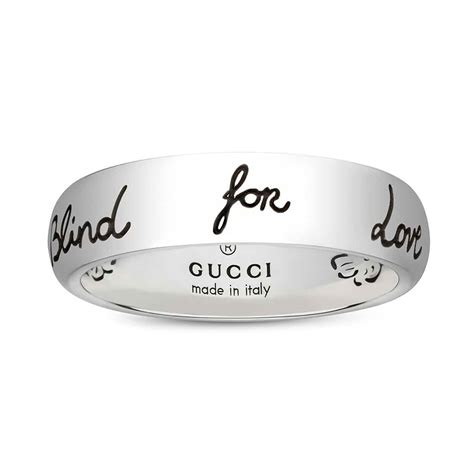 gucci ring silver band|Gucci blind for love ring.